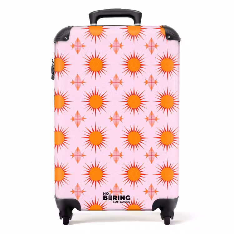 Suitcase - Sun - Pattern - Pink — 1