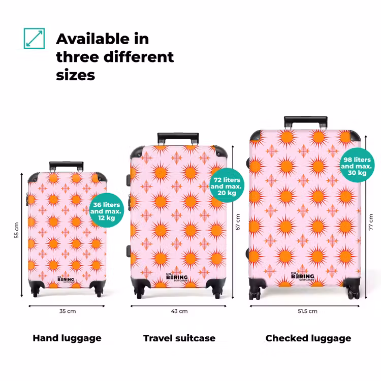 Suitcase - Sun - Pattern - Pink — 3