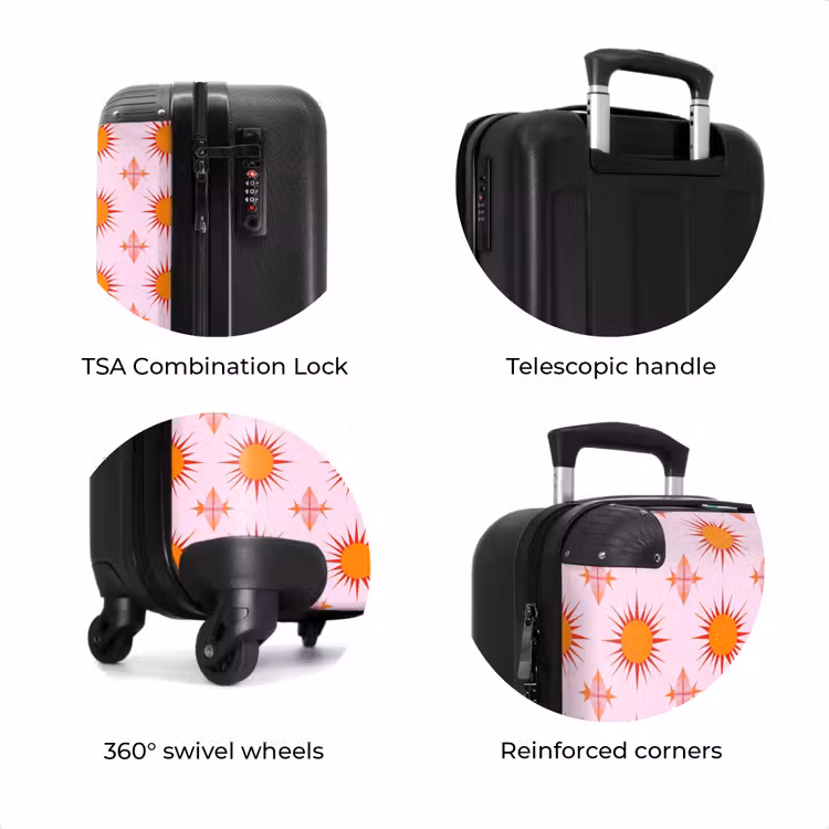 Suitcase - Sun - Pattern - Pink — 8