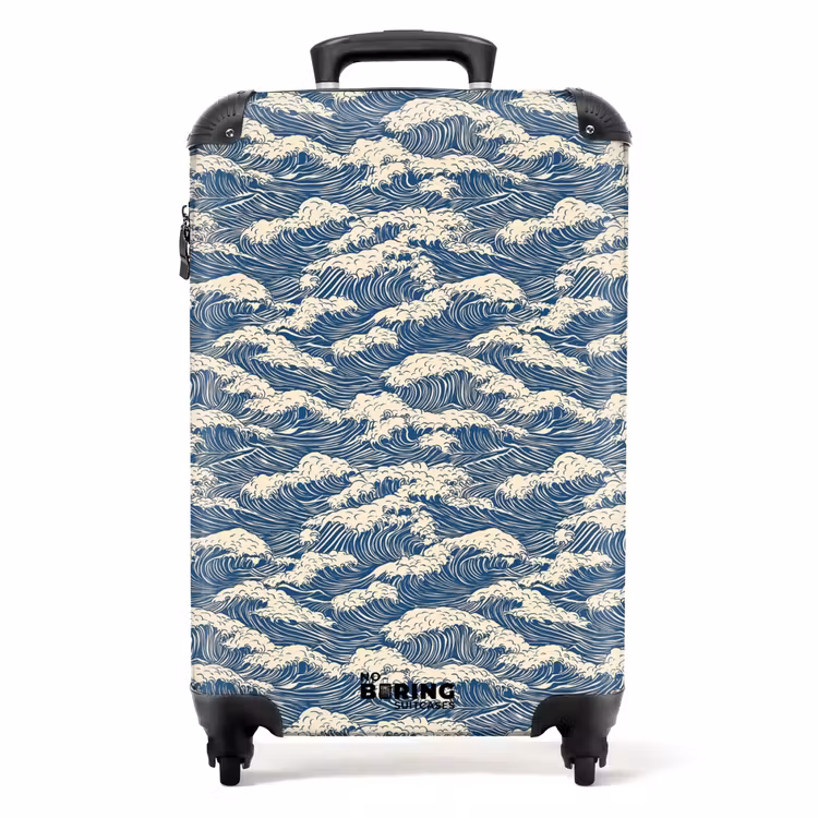 Suitcase - Waves - Rhythmic - Blue — 1