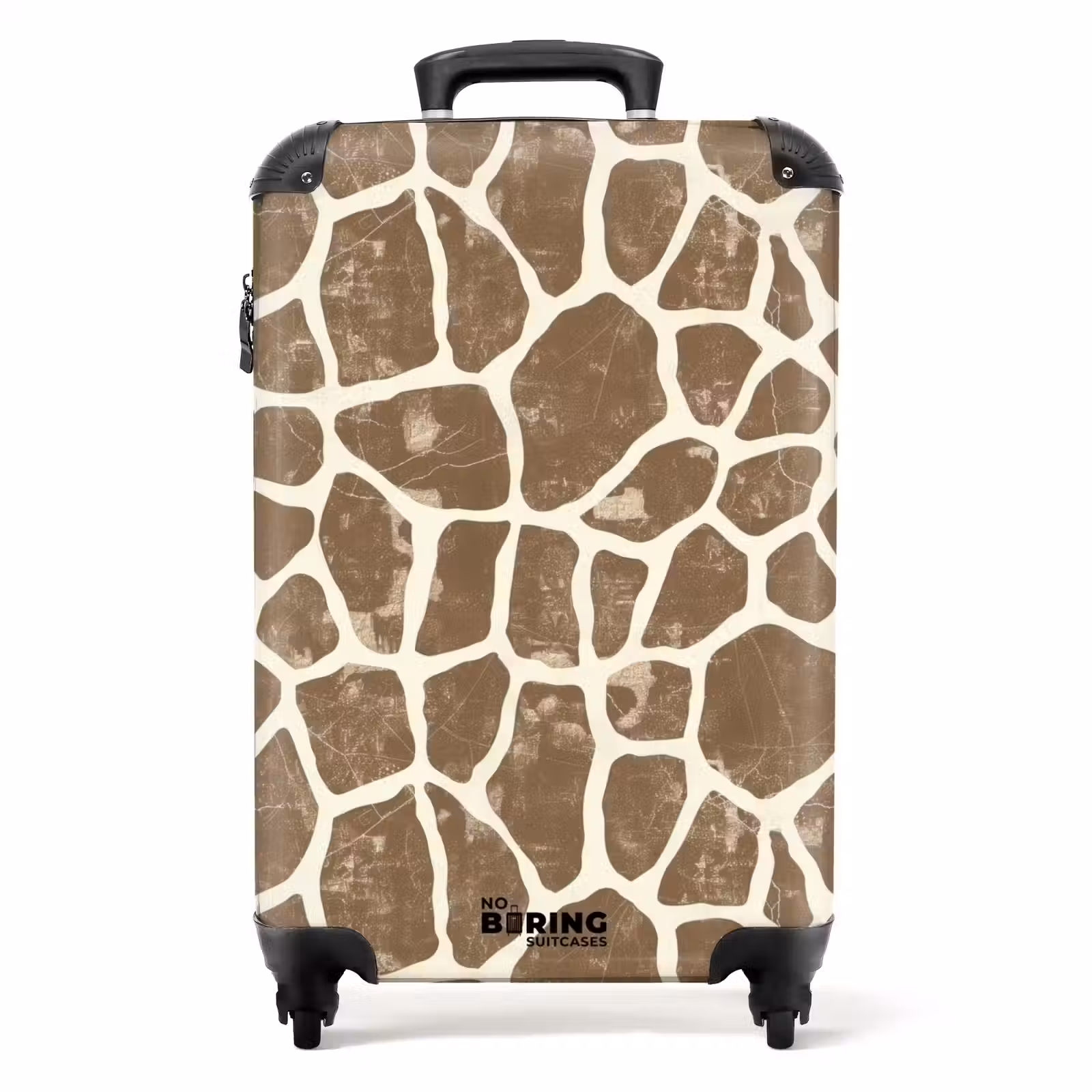 Suitcase - Giraffe - Pattern - Beige - Brown — 1