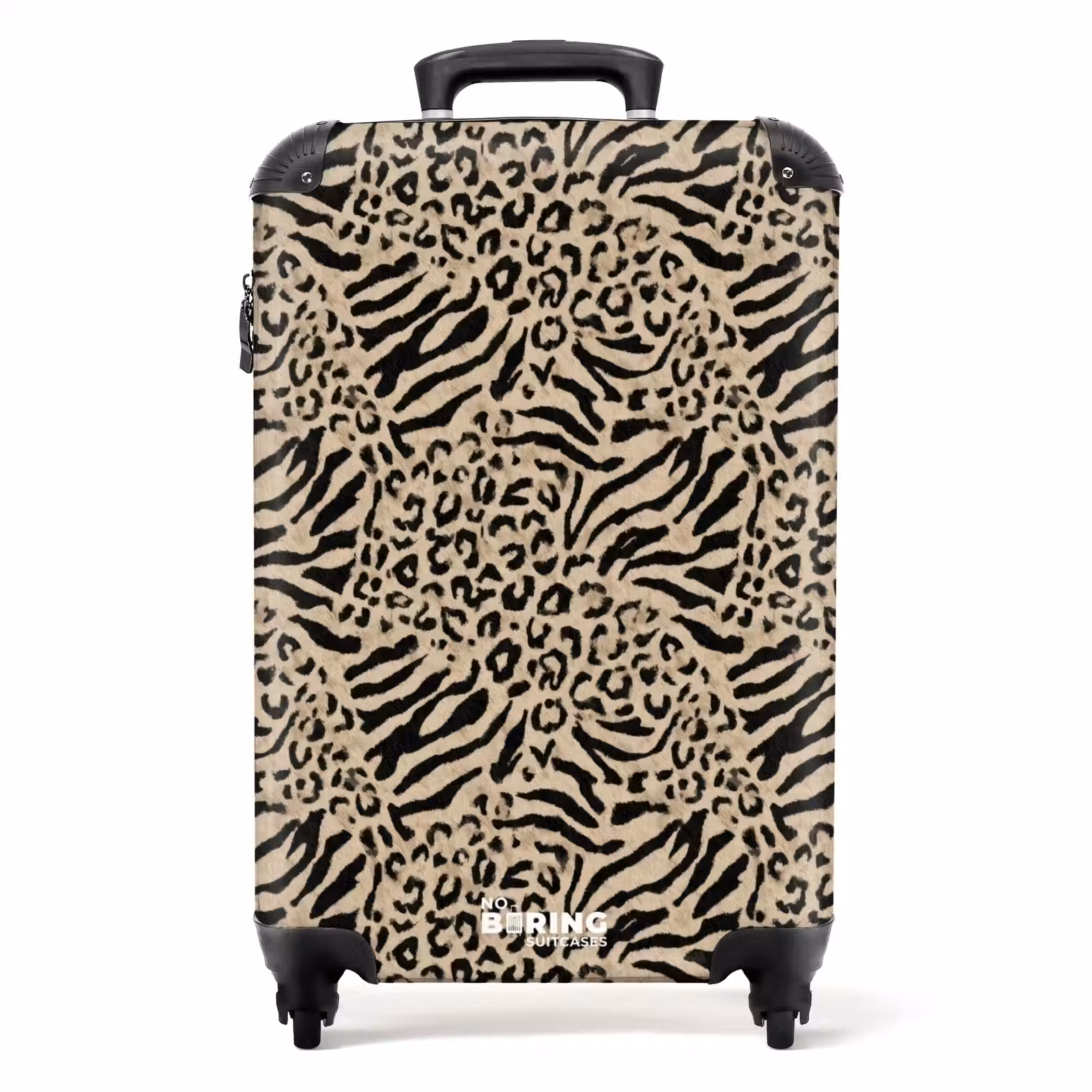 Suitcase - Giraffe - Zebra - Motif - Brown — 1