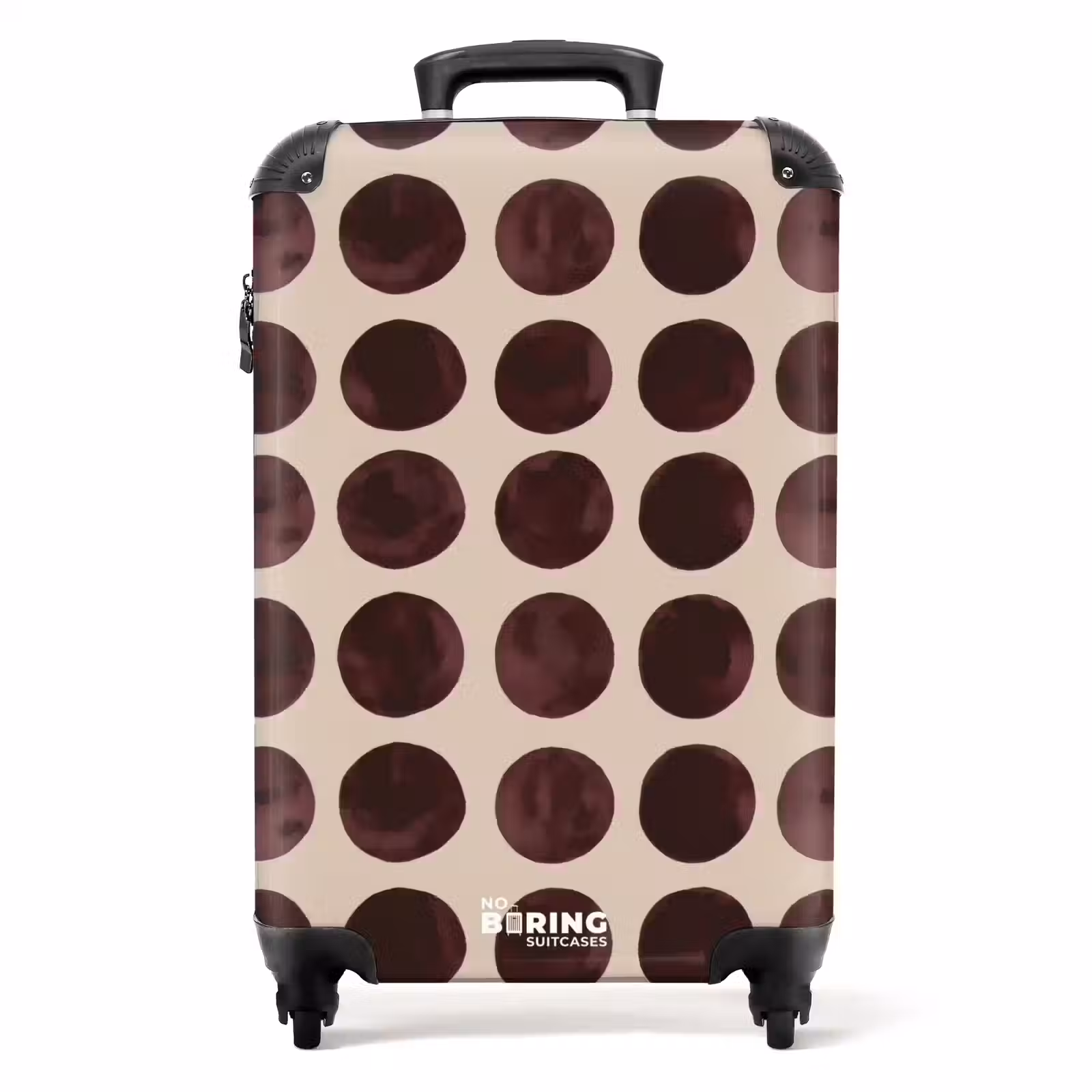 Suitcase - Polka dots - Pattern - Brown — 1