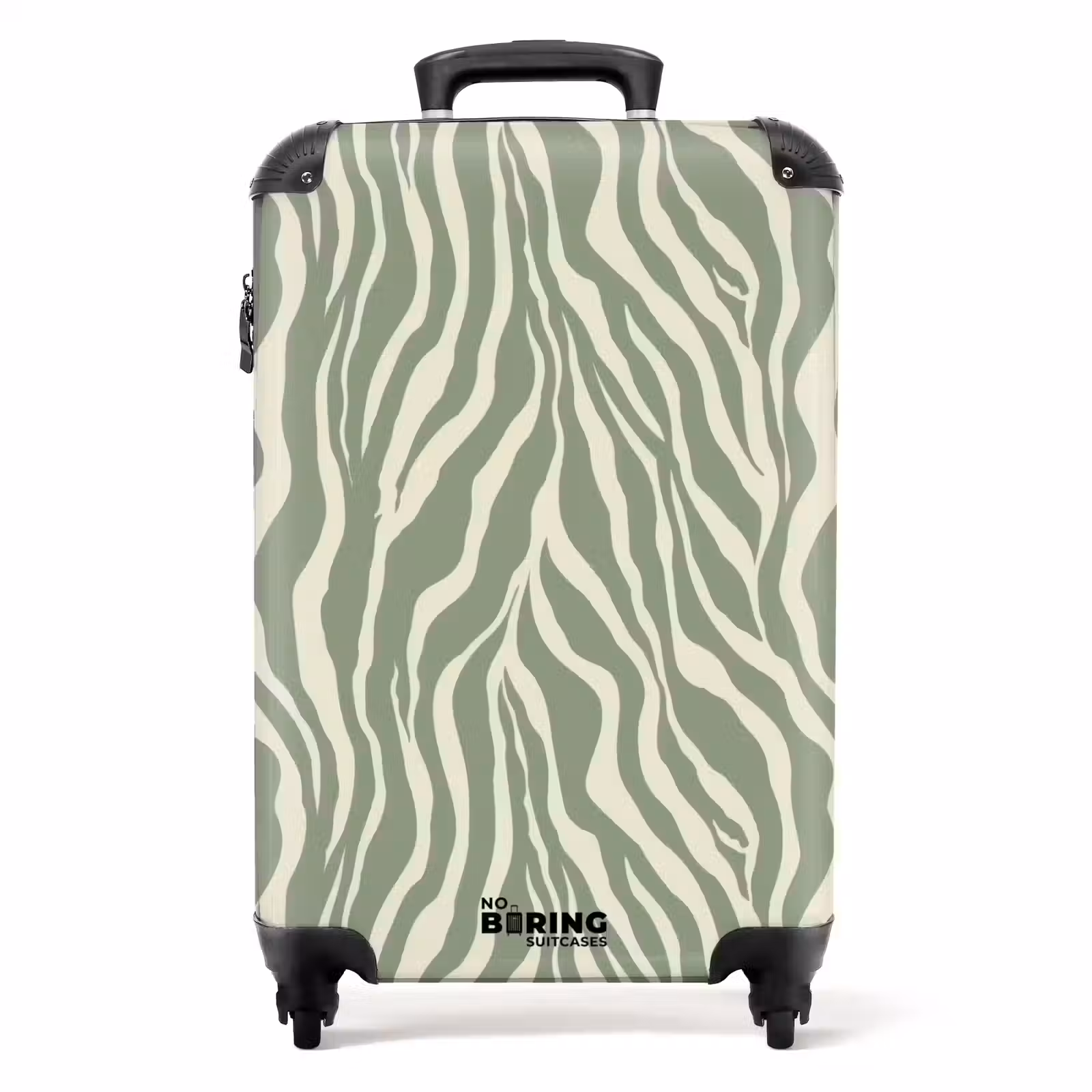 Suitcase - Zebra - Motif - Green — 1