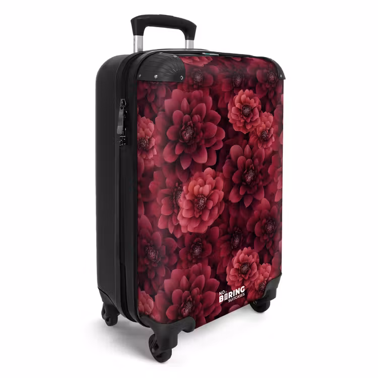 Suitcase - Dahlias - Flowers - Red — 2