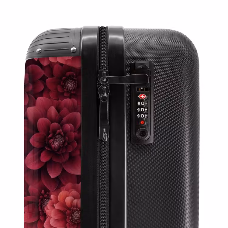 Suitcase - Dahlias - Flowers - Red — 6