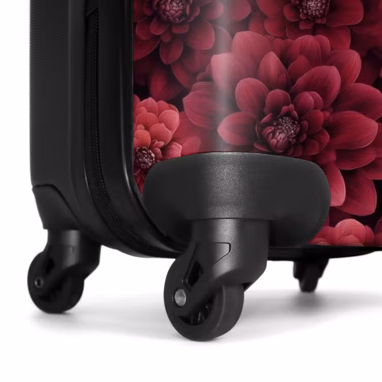Suitcase - Dahlias - Flowers - Red — 7