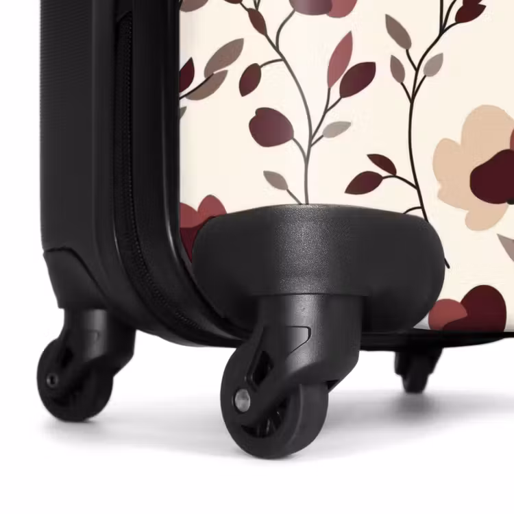 Suitcase - Flowers - Botanical - Bordeaux — 7