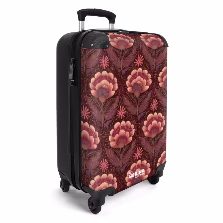 Suitcase - Flowers - Fan - Purple — 2