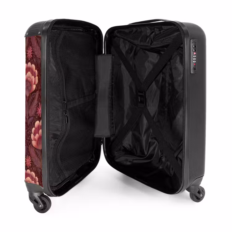 Suitcase - Flowers - Fan - Purple — 5