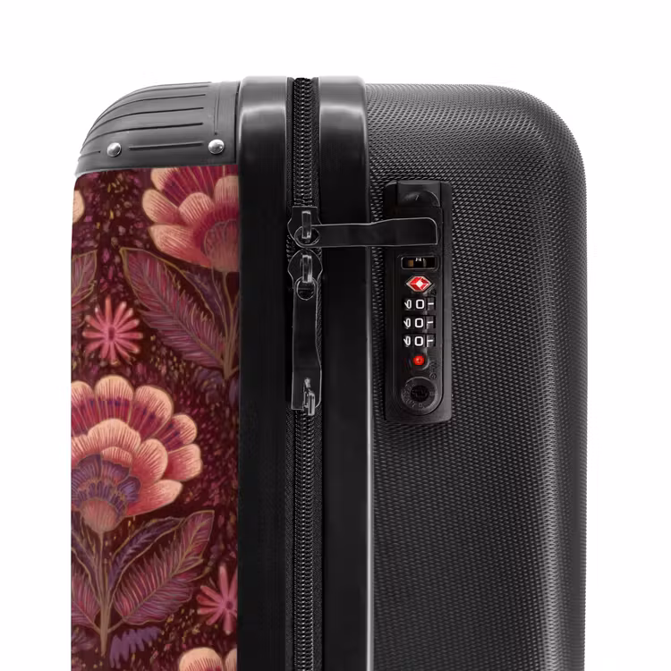 Suitcase - Flowers - Fan - Purple — 6