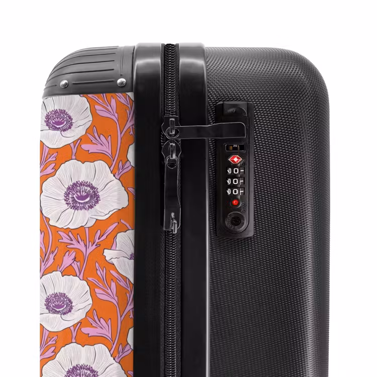 Suitcase - Flowers - Graphic - Orange — 6