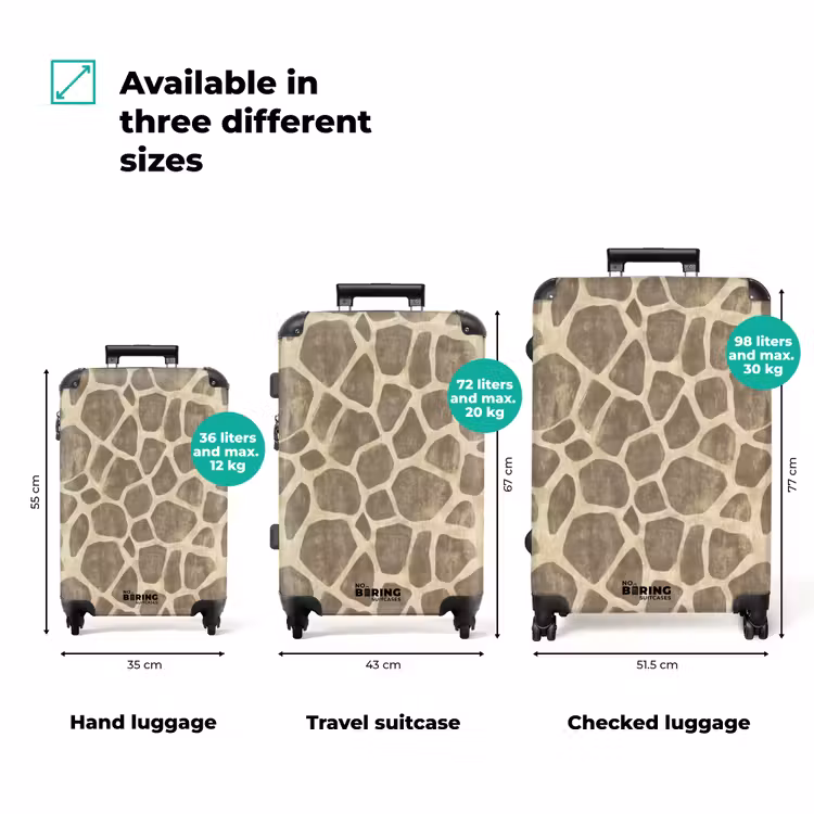 Suitcase - Giraffe - Classic - Brown — 3