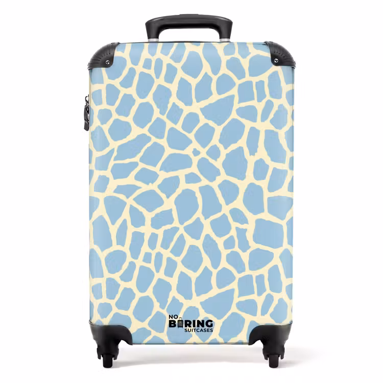 Suitcase - Giraffe - Modern - Blue — 1
