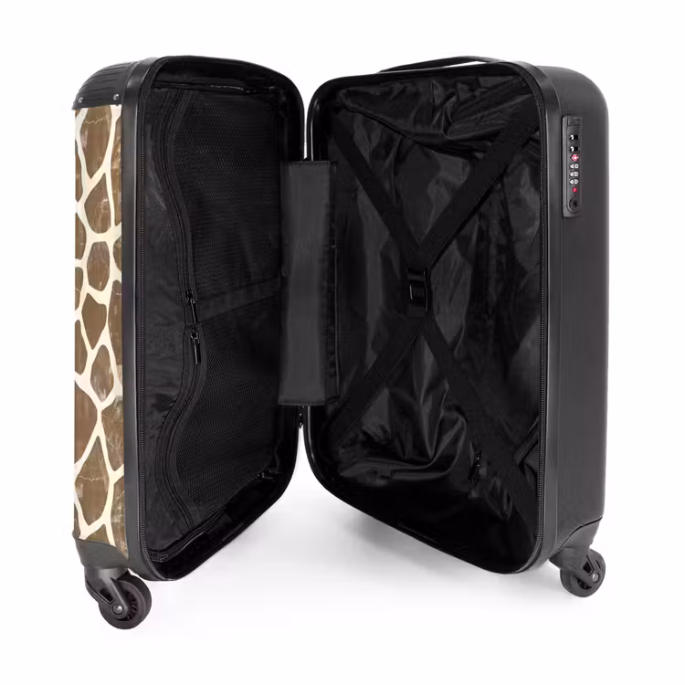Suitcase - Giraffe - Pattern - Beige - Brown — 5
