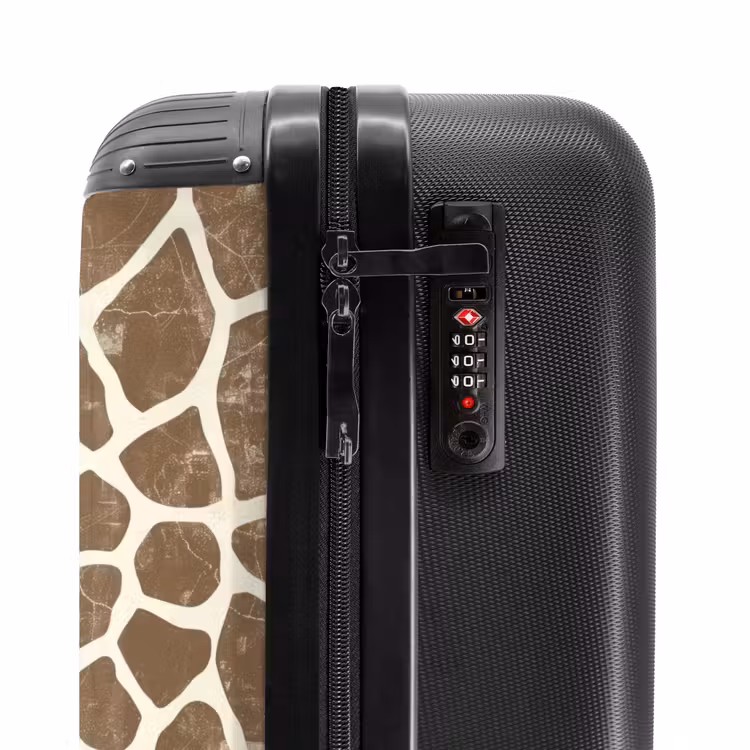Suitcase - Giraffe - Pattern - Beige - Brown — 6
