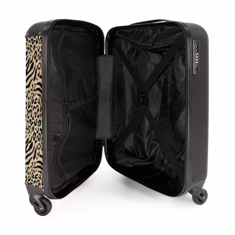 Suitcase - Giraffe - Zebra - Motif - Brown — 5