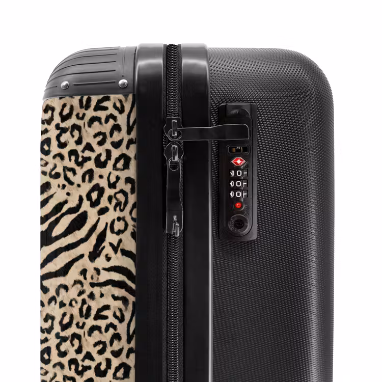 Suitcase - Giraffe - Zebra - Motif - Brown — 6