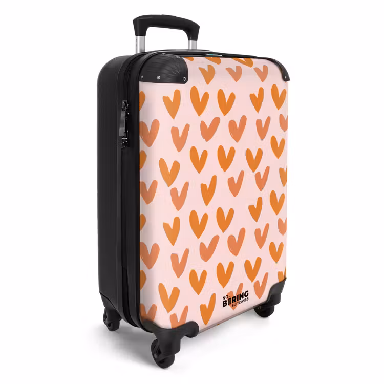 Suitcase - Hearts - Signed - Orange — 2