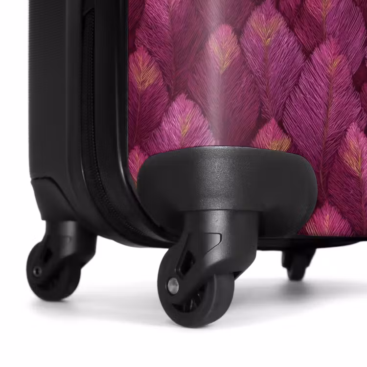 Suitcase - Leaves - Pattern - Burgundy — 7