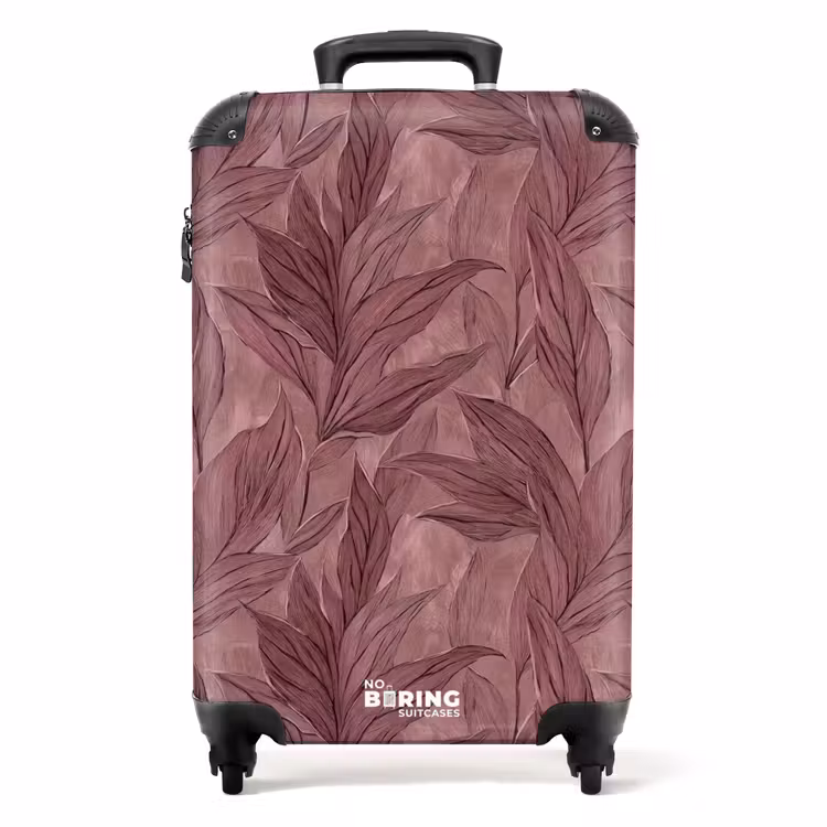 Suitcase - Leaves - Pattern - Purple — 1