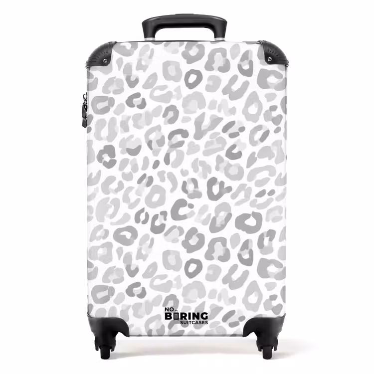 Suitcase - Leopard - Motif - Gray — 1