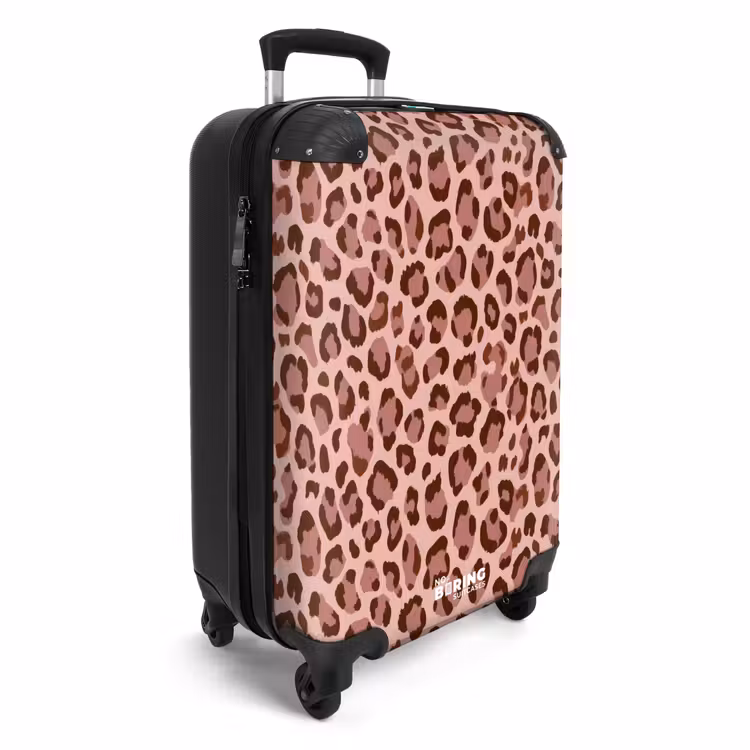 Suitcase - Leopard - Pattern - Pink — 2