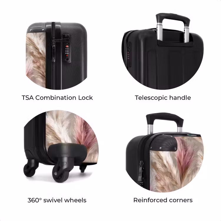 Suitcase - Pampas grass - Fluffy - Colorful — 8
