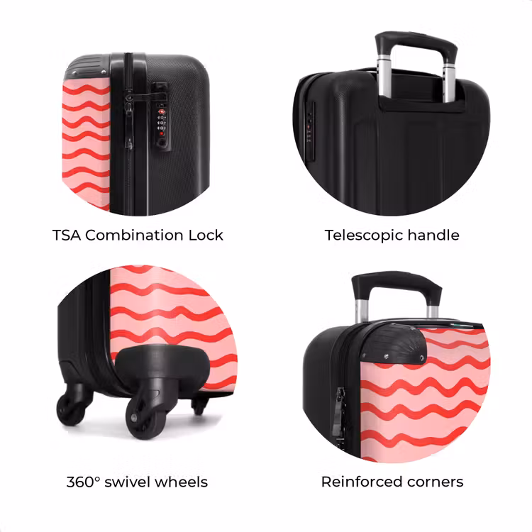 Suitcase - Playful - Pattern - Red — 8