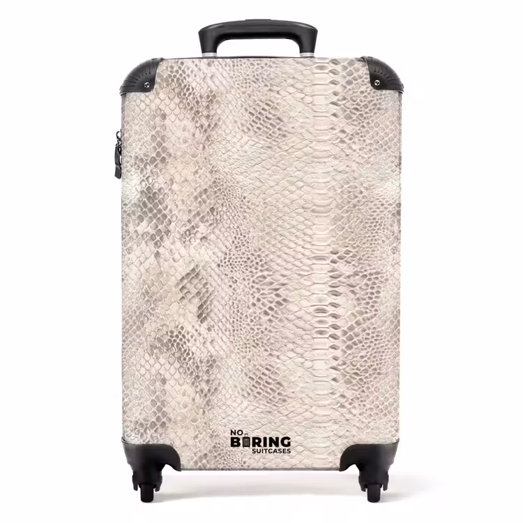 Suitcase - Snake - Pattern - Beige — 1