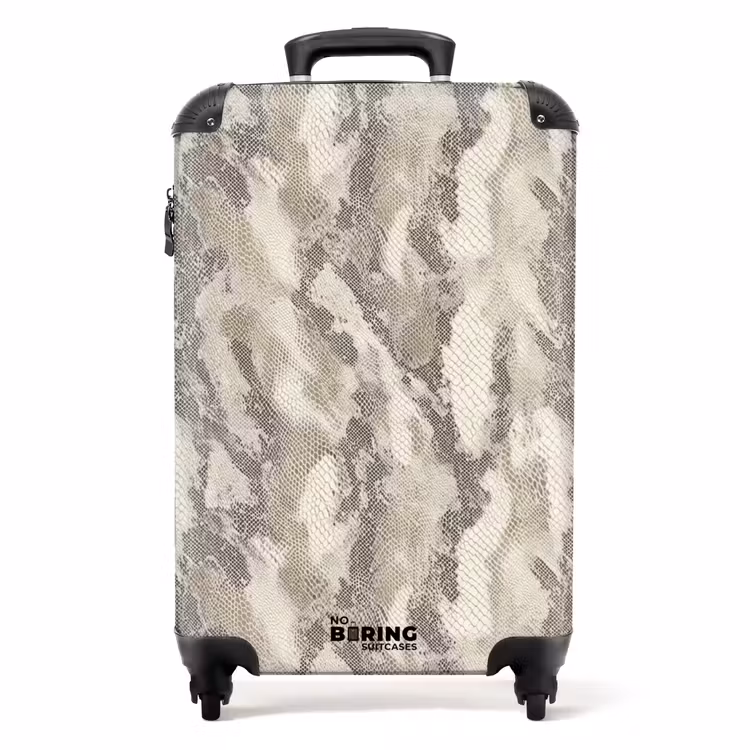 Suitcase - Snake - Pattern - Taupe — 1