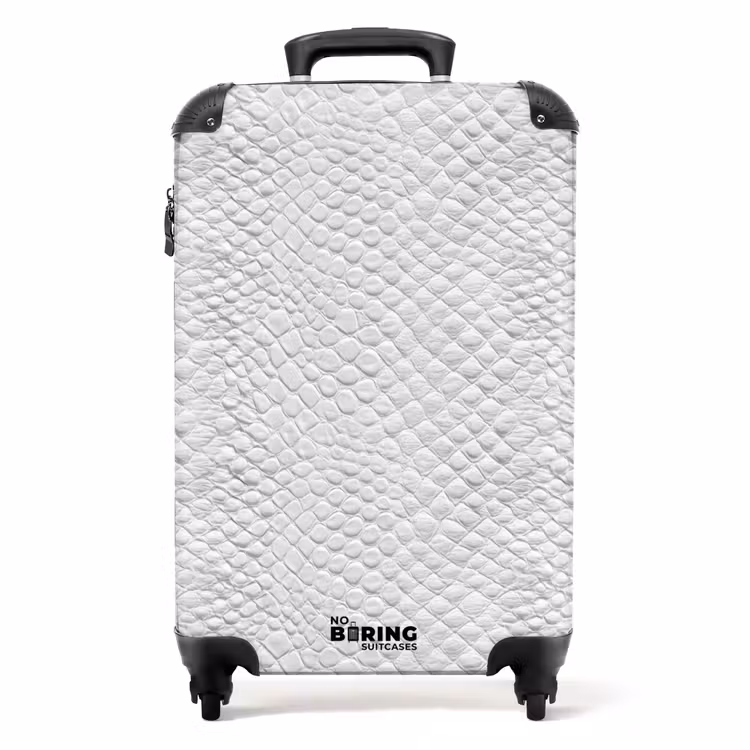Suitcase - Snake - Pattern - White — 1