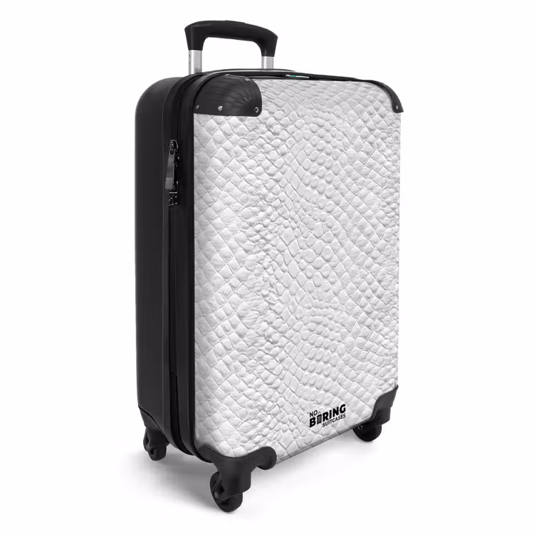 Suitcase - Snake - Pattern - White — 2