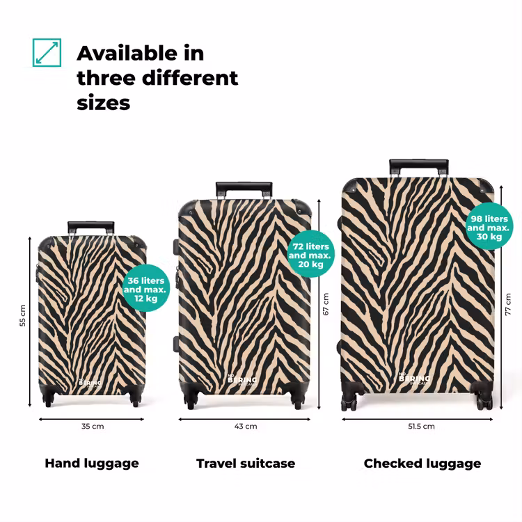 Suitcase - Zebra - Classic - Black — 3