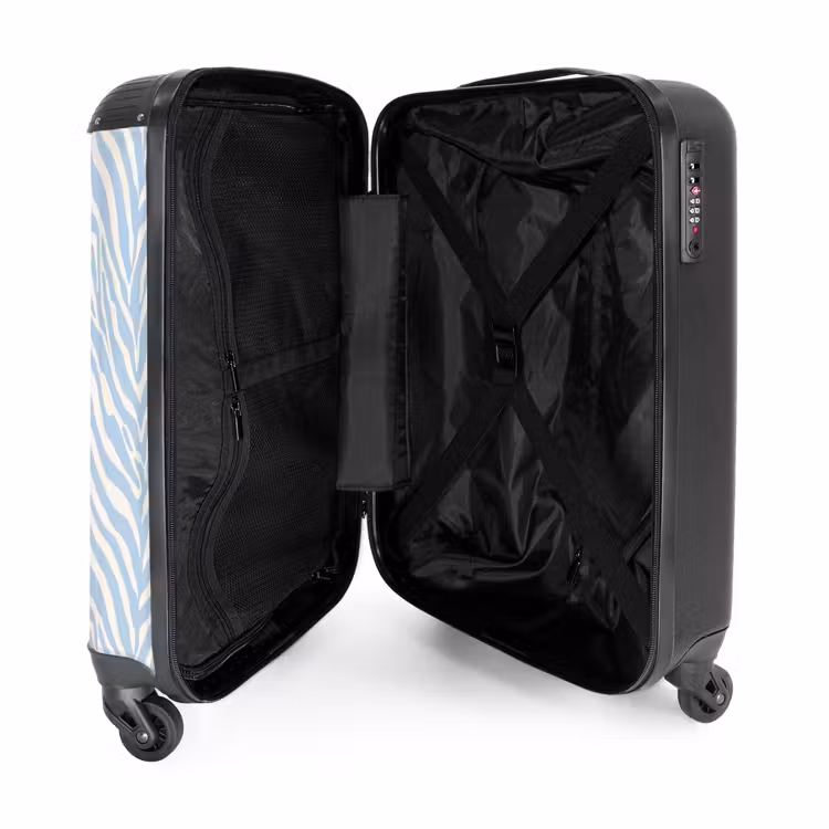 Suitcase - Zebra - Motif - Blue - White — 5