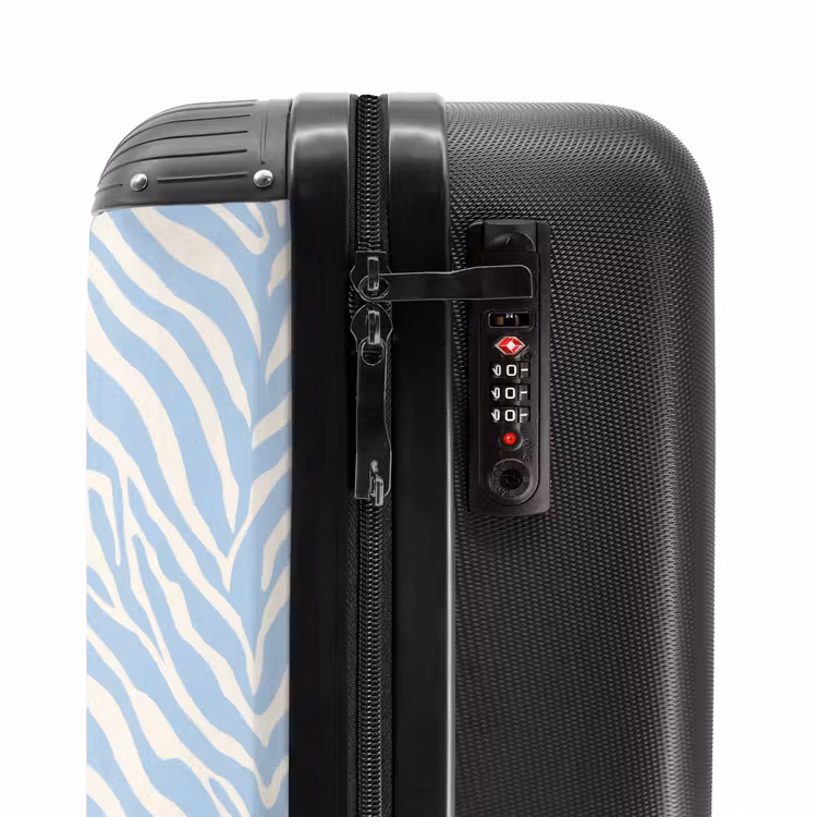 Suitcase - Zebra - Motif - Blue - White — 6