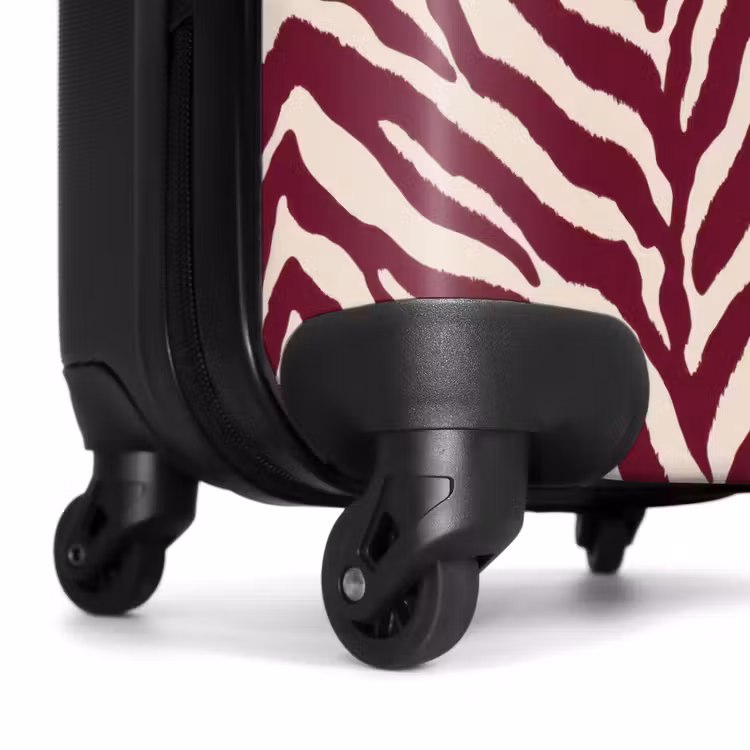 Suitcase - Zebra - Motif - Bordeaux - Red — 7