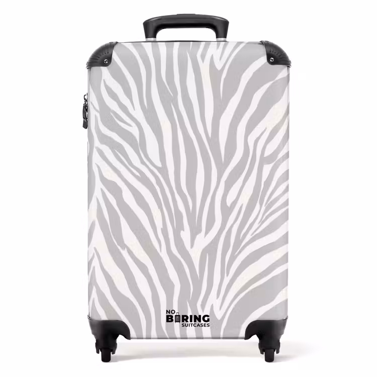 Suitcase - Zebra - Motif - Gray — 1