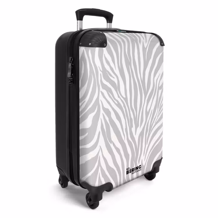 Suitcase - Zebra - Motif - Gray — 2