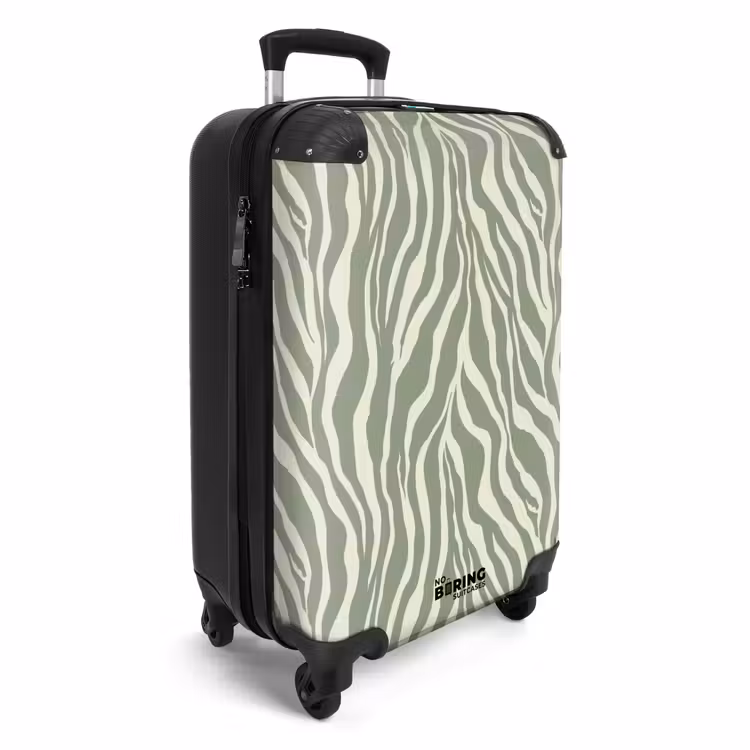 Suitcase - Zebra - Motif - Green — 2