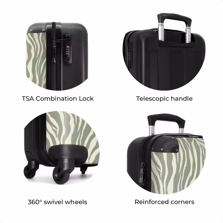 Suitcase - Zebra - Motif - Green — 8