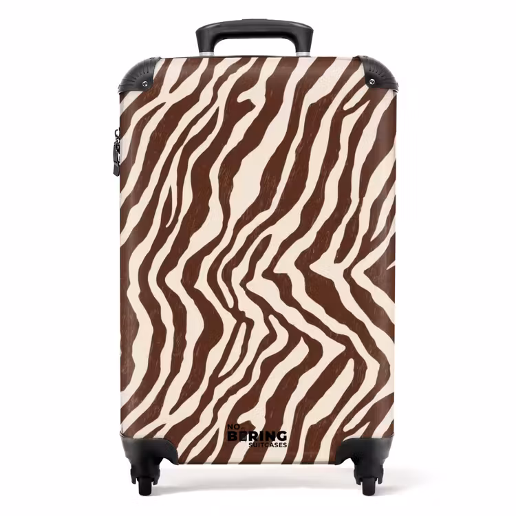 Suitcase - Zebra - Pattern - Black - White — 1