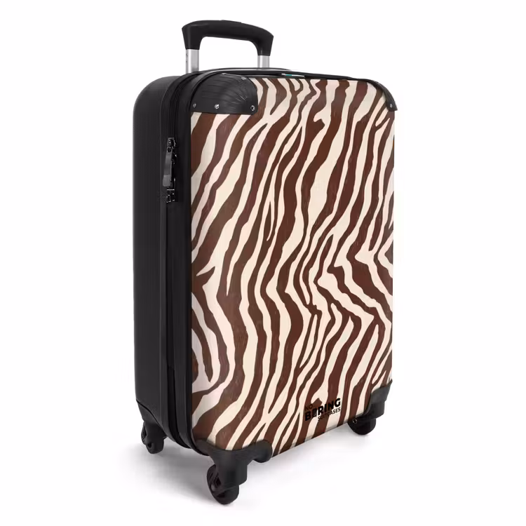 Suitcase - Zebra - Pattern - Black - White — 2