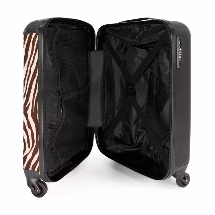 Suitcase - Zebra - Pattern - Black - White — 5
