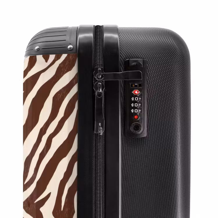 Suitcase - Zebra - Pattern - Black - White — 6