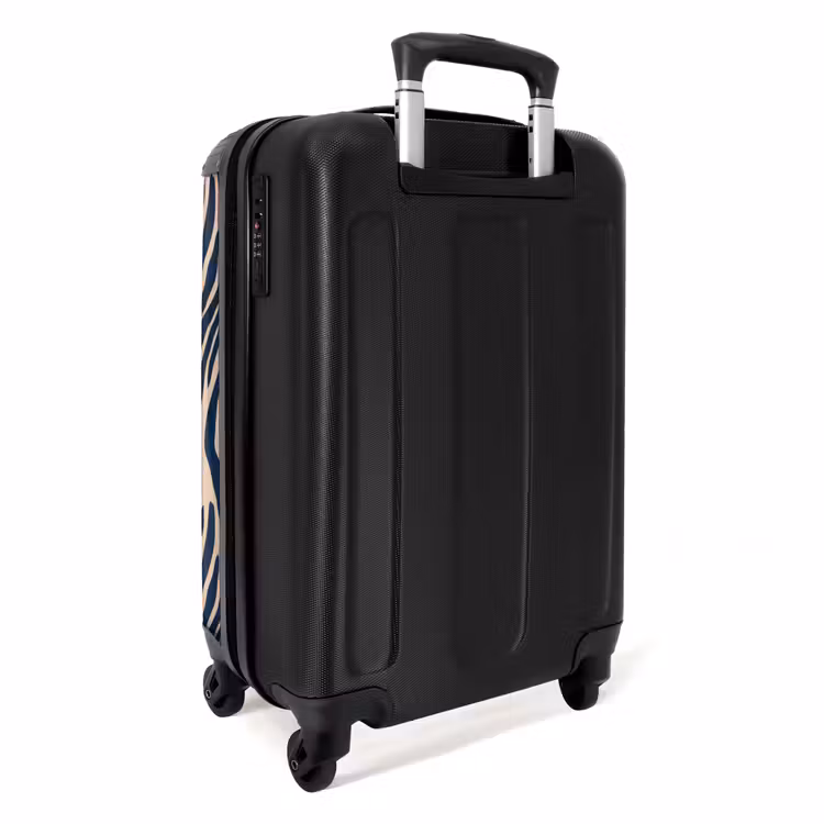 Suitcase - Zebra - Pattern - Blue - Beige — 4