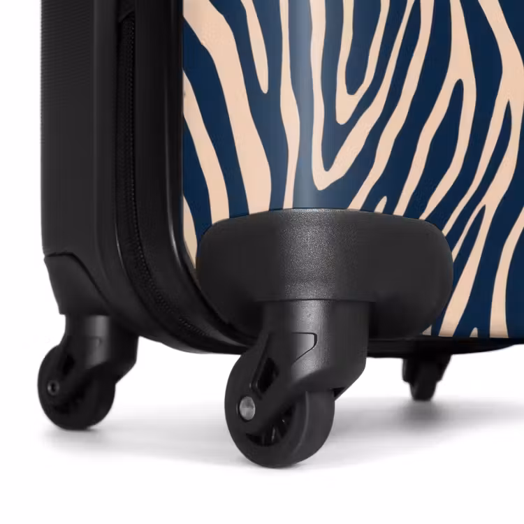 Suitcase - Zebra - Pattern - Blue - Beige — 7
