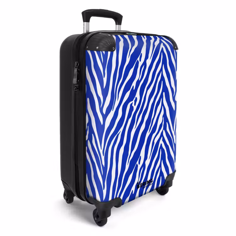 Suitcase - Zebra - Pattern - Cobalt - Blue — 2