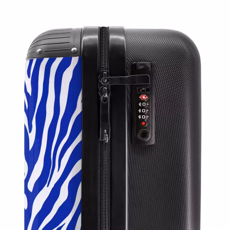 Suitcase - Zebra - Pattern - Cobalt - Blue — 6