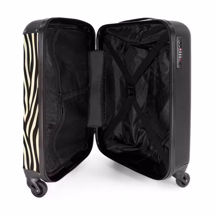 Suitcase - Zebra - Print - Classic - Black — 5